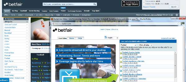 Betfair Exchange Live Streaming Service