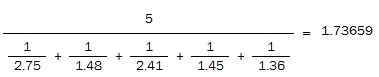 harmonic mean - example 1