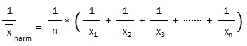 harmonic mean resiprocals