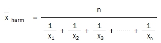 Harmonic Mean equation