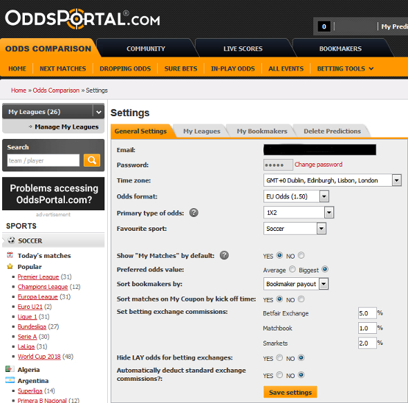 oddsportal soccer